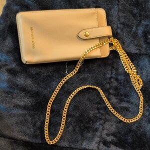 Pink Wallet with Gold Chain